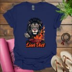 lion diet t shirt navy