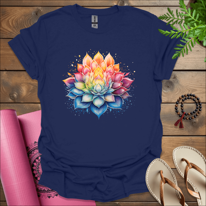 lotus t shirt navy