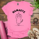 namaste cat t shirt azalea