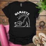 namaste dog t shirt black