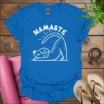 namaste dog t shirt royal
