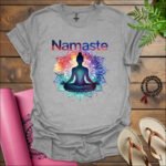 namaste t shirt sport grey