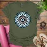 nazar evil eye t shirt military green