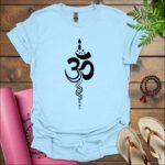 om t shirt light blue