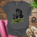 one step at a time t shirt charcoal