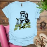 one step at a time t shirt light blue