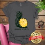 pineapple sunshine in a bite t shirt charcoal