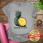 pineapple sunshine in a bite t shirt sport grey