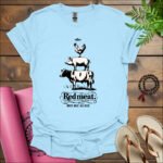 red meat white meat all meat t shirt light blue