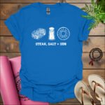 steak salt sun t shirt royal