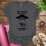 the truth is out there and its meat t shirt charcoal