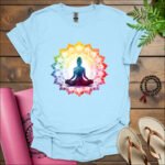 vibrant yoga t shirt light blue