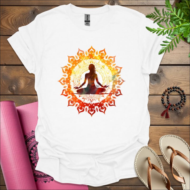 warm yoga t shirt white
