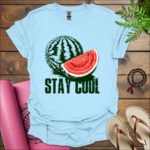 watermelon stay cool t shirt light blue