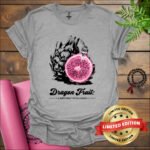 dragon fruit a superfruit with a spark t shirt sport grey