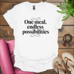 one meal endless possibilities t shirt white