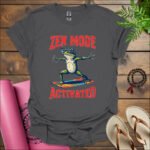 zen mode activated t shirt charcoal